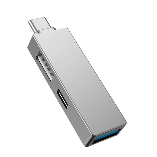 WIWU Alpha T02 Pro Type-C Male to PD USB-C + Dual USB Female Adapter 3-In-1 Converter - 2