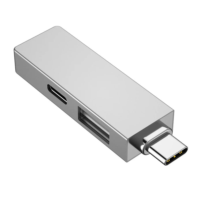 WIWU Alpha T02 Pro Type-C Male to PD USB-C + Dual USB Female Adapter 3-In-1 Converter - 3