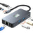2308 6-in-1 USB Hub Type-C to RJ45 Gigabit + USB3.2x3 + 4K 60Hz HD + PD 100W Type-C Adapter - 2
