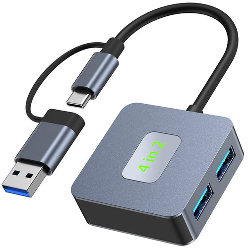 2320 USB+Type-C Expansion Hub to 4 X USB 3.2 Female Ports 10Gbps Data Transfer Adapter - 1