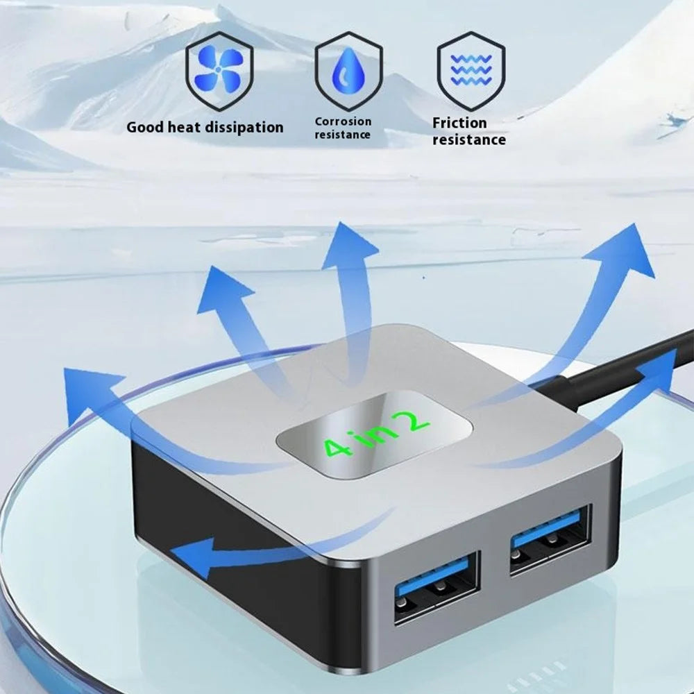 2320 USB+Type-C Expansion Hub to 4 X USB 3.2 Female Ports 10Gbps Data Transfer Adapter - 3
