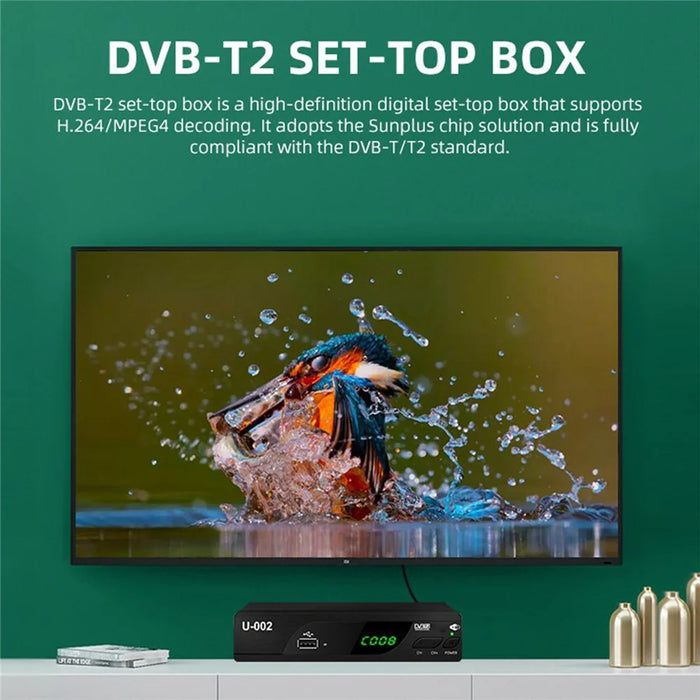 H.264 DVB-T2 U-002 WiFi TV Box Smart 1080P TV Box - US Plug - 5