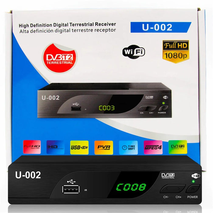 H.264 DVB-T2 U-002 WiFi TV Box Smart 1080P TV Box - US Plug - 7