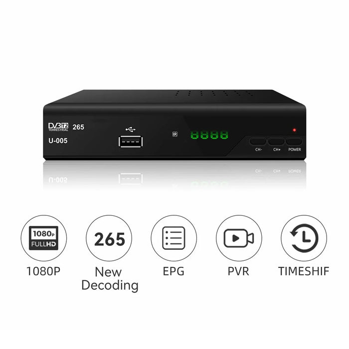 H265 DVB-T2 U-005 512MB 10Bit Smart Home TV Set-Top Box 1080P HD WiFi Media Player - US Plug - 2