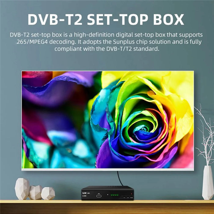 H265 DVB-T2 U-005 512MB 10Bit Smart Home TV Set-Top Box 1080P HD WiFi Media Player - US Plug - 3