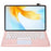 AM24-A For Lenovo Tab P12 Keyboard with Touchpad + Ultra-Thin Leather Tablet Cover - Pink - 3