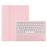 AM24 For Lenovo Tab P12 Ultra-Thin Leather Tablet Stand Cover + Bluetooth-compatible Keyboard - Pink - 1