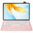 AM24 For Lenovo Tab P12 Ultra-Thin Leather Tablet Stand Cover + Bluetooth-compatible Keyboard - Pink - 3