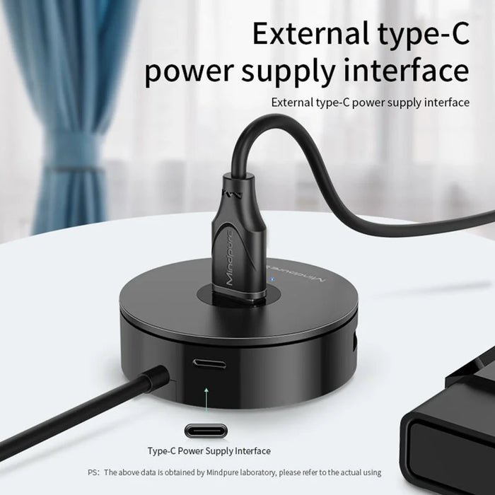 MINDPURE US018 1m USB to 4 X USB2.0 Docking Station Laptop Computer USB Hub Adapter - Black - 4
