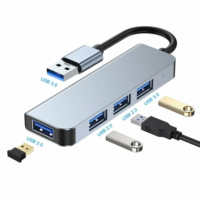 2013U 4-in-1 USB 3.0 Hub 1x USB 3.0 + 3x USB 2.0 Docking Station 4-port Expansion Adapter - 2
