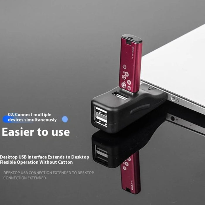 HUB19 Duckbill Shape Mini USB Splitter 4-port USB Hub Extender, USB3.0x1 + USB2.0x3 - 3