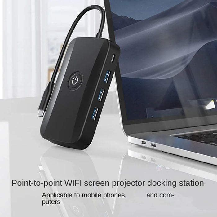 FX-2330 5-in-1 Type-C Hub with PD Charging, 3 USB 3.0 Ports, and 2K UHD Wireless HD - 3