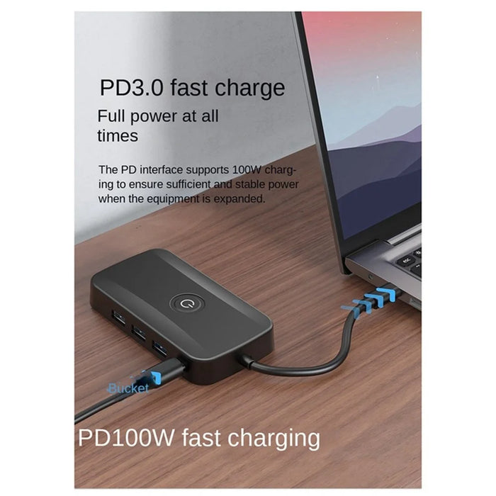FX-2330 5-in-1 Type-C Hub with PD Charging, 3 USB 3.0 Ports, and 2K UHD Wireless HD - 5