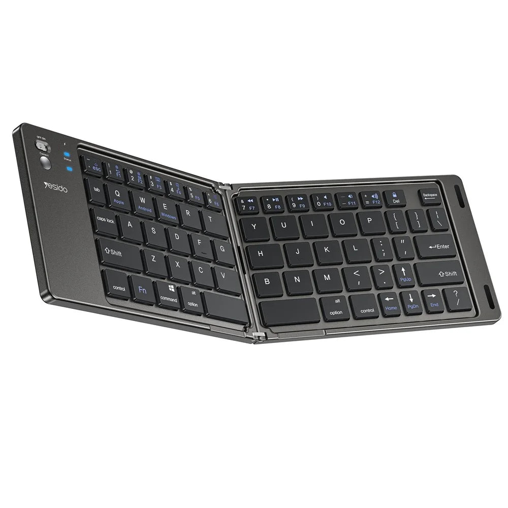 YESIDO KB27 Ultra Slim Mini Two-Fold Bluetooth-compatible Keyboard for Macos Windows iOS - 1