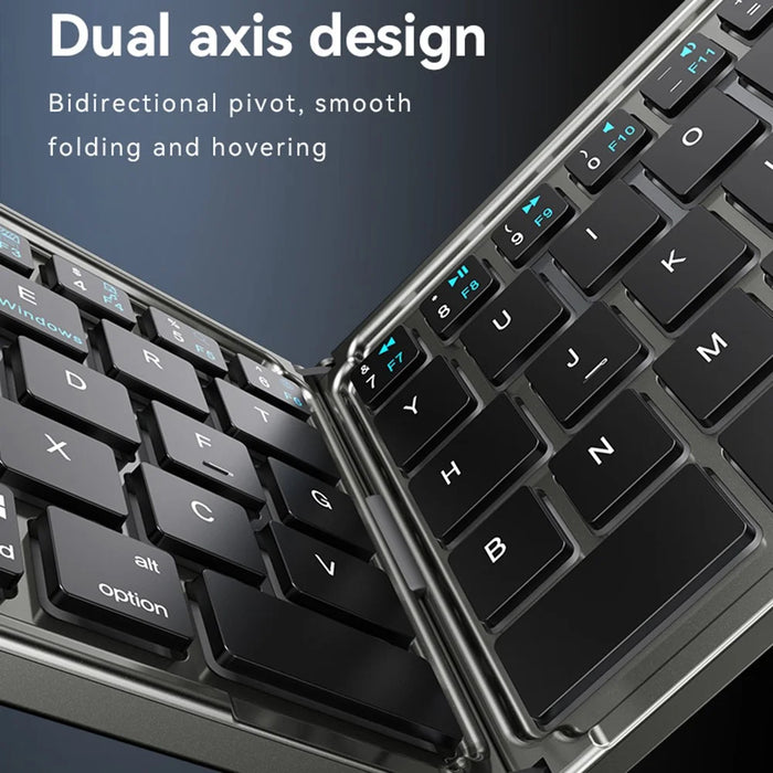 YESIDO KB27 Ultra Slim Mini Two-Fold Bluetooth-compatible Keyboard for Macos Windows iOS - 7