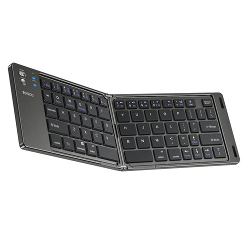 YESIDO KB27 Ultra Slim Mini Two-Fold Bluetooth-compatible Keyboard for Macos Windows Ios, English + Arabic - 1