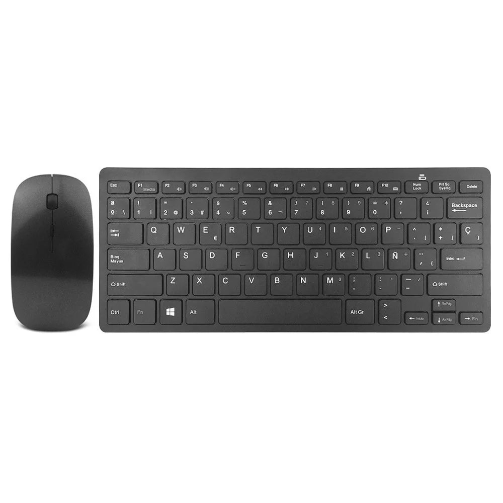 H263 2.4G Wireless Keyboard and Mouse Combo Set Spanish Layout Slim Silent Keyboard - 1