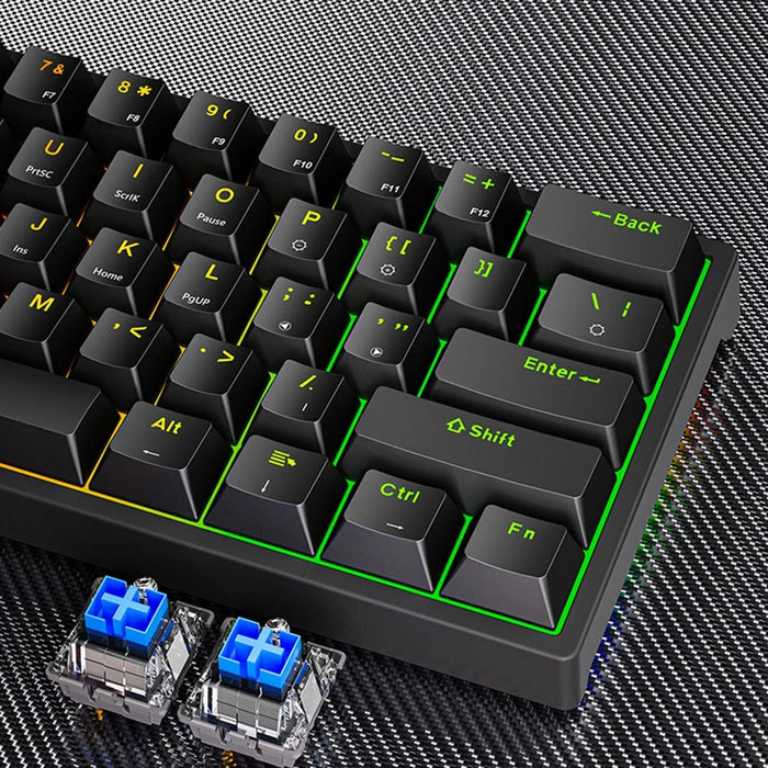 Y-FRUITFUL K33 61 Keys Type C Hot Swappable Mechanical Gaming Keyboard with RGB Light - Black - 5