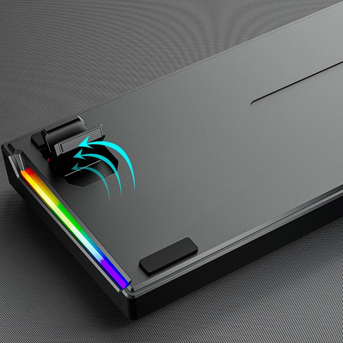 Y-FRUITFUL K33 61 Keys Type C Hot Swappable Mechanical Gaming Keyboard with RGB Light - Black - 6