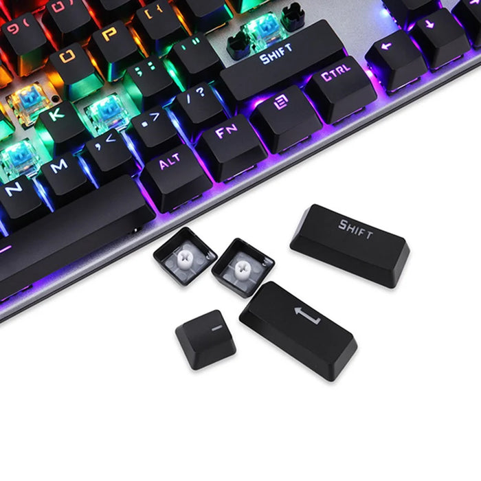 Y-FRUITFUL K137 Wired Mechanical Keyboard 104 Keys RGB Backlit Blue  /  Red Switch Gaming Keyboard - Black - 4