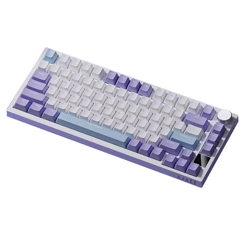 AJAZZ AK820pro Wireless Mechanical Keyboard Bluetooth-compatible Tri-Mode with Flying Fish Switches 81 Keys RGB Backlit Keyboard - Purple  /  White  /  Blue - 1
