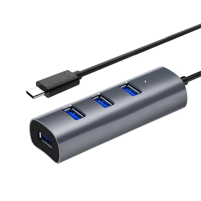 DM CHB010 4-Port USB Hub Type C to USB 3.0 Aluminum Alloy Docking Station High Speed Data Transfer - 2
