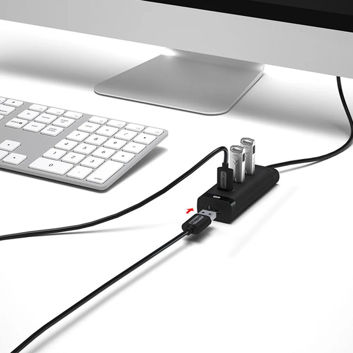 DM CHB006 4 Ports USB 2.0 Extension Hub High Speed Splitter for U Disk / Hard Drive / Mouse / Keyboard - 4