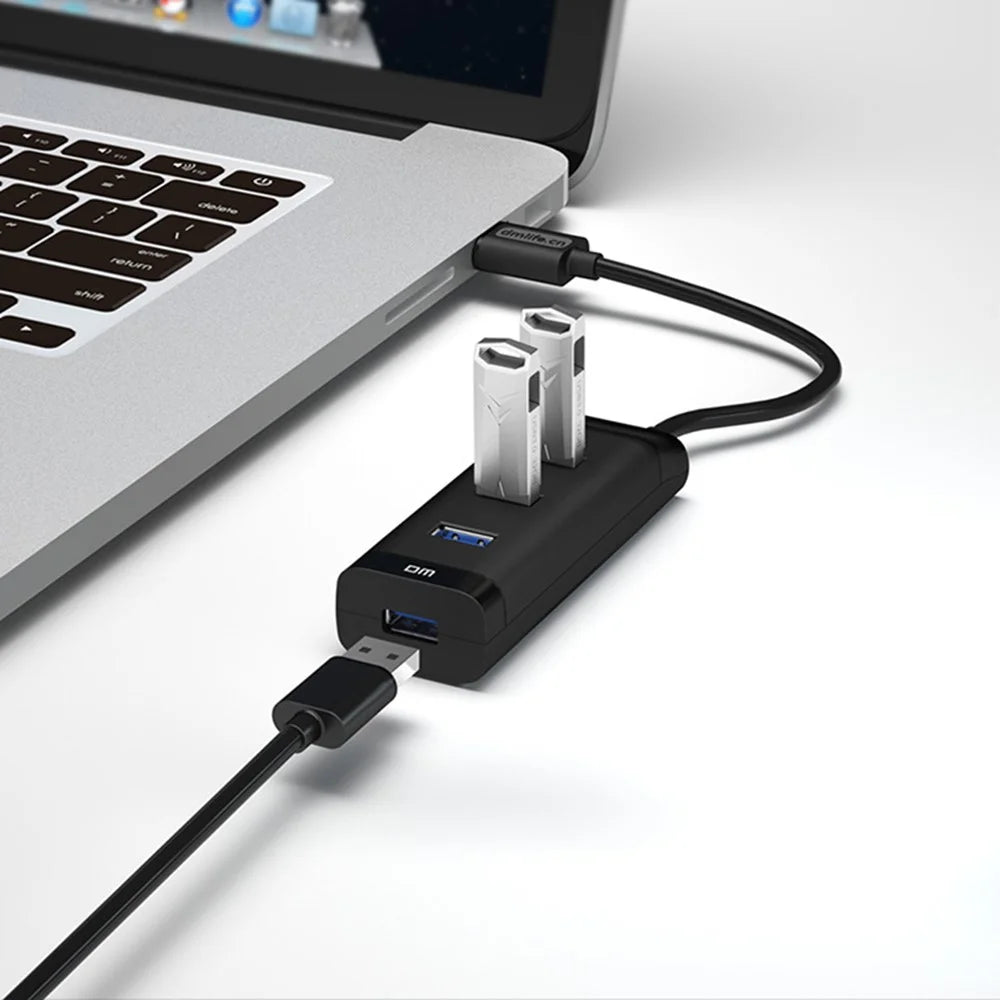 DM CHB007 4 Ports USB 3.0 Hub 5Gbps High Speed Transfer Docking Station with 120cm Cable - 3