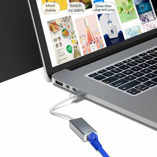 DM CHB018 USB 2.0 to RJ45 Ethernet Adapter with 30cm Cable 100Mbps Network Converter for Laptops - 2