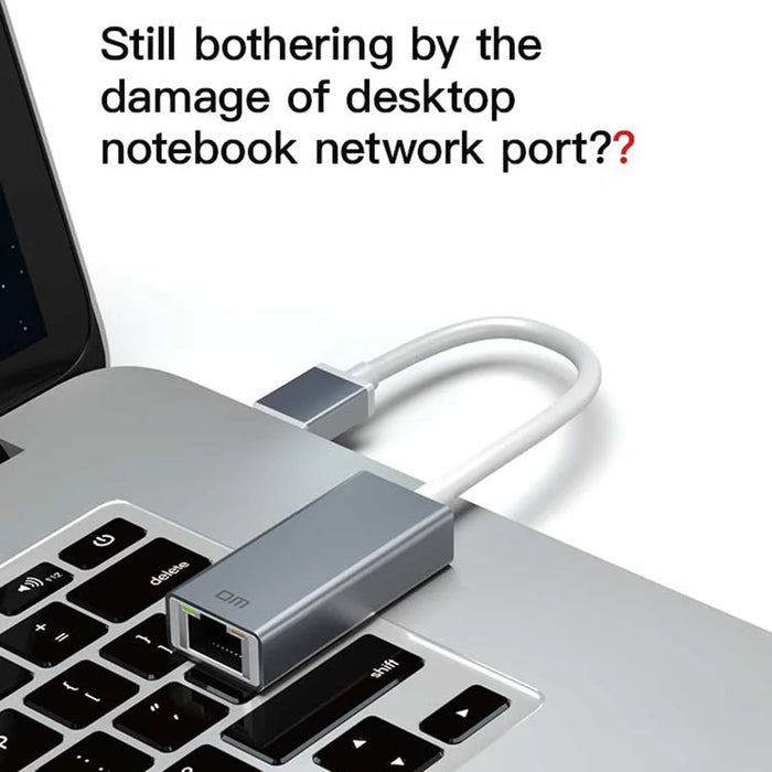 DM CHB018 USB 2.0 to RJ45 Ethernet Adapter with 30cm Cable 100Mbps Network Converter for Laptops - 6