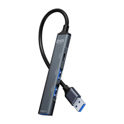 DM CHB080 For U Disk / Hard Drive 3 Ports USB Hub USB 3.0 + 2 USB 2.0 Expansion Dock with Type C Power Delivery - 1