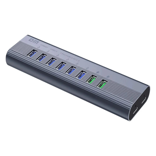 DM CHB027 Portable 10 Ports USB 3.0 Hub with PD 18W Fast Charging Port Expansion Dock - 1