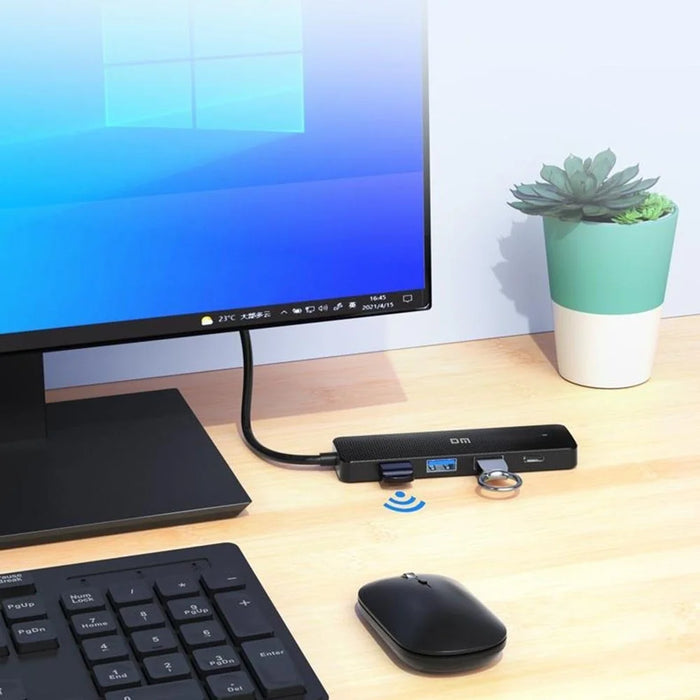 DM CHB037 4 Port USB Hub USB 3.2 High Speed 5Gbps Data Transfer Adapter For Multiple Devices - 7