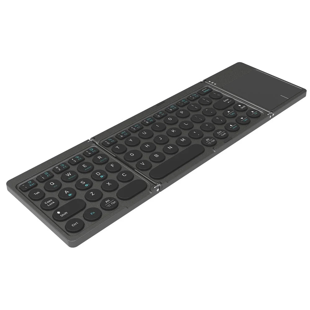 KF86 MAX Foldable Wireless Bluetooth-Compatible Keyboard with Touchpad - Grey - 2