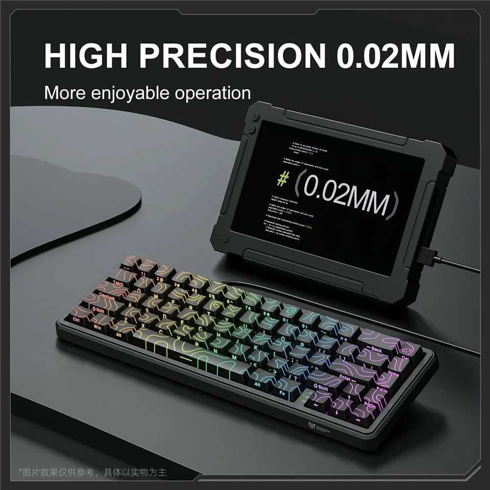 ONIKUMA G67 Wired Magnetic Axis Mechanical Keyboard 67 Keys Anti-Ghosting Hot-Swappable for Gaming / Office - 3