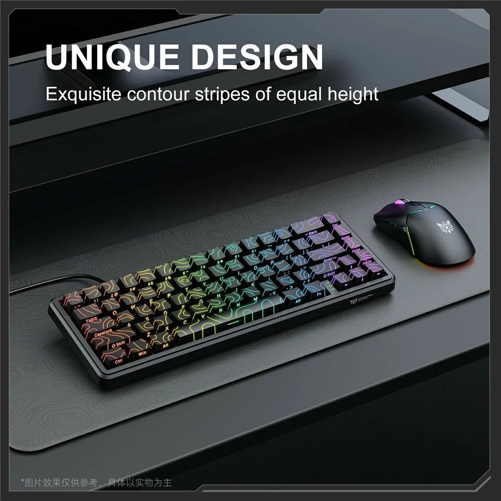 ONIKUMA G67 Wired Magnetic Axis Mechanical Keyboard 67 Keys Anti-Ghosting Hot-Swappable for Gaming / Office - 7