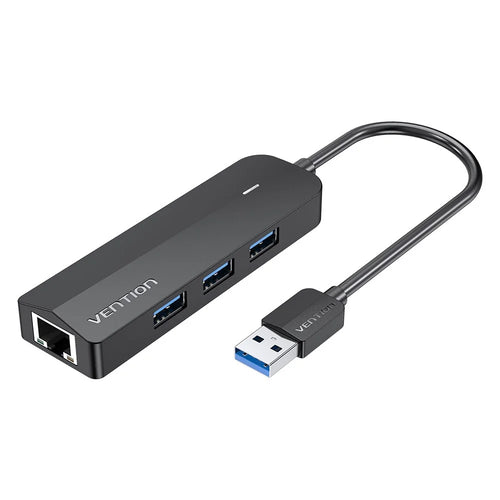 VENTION CHNBB 5 in 1 USB Hub USB 3.0 x 3 + Gigabit Ethernet Docking Station with Micro USB Power Port - 1