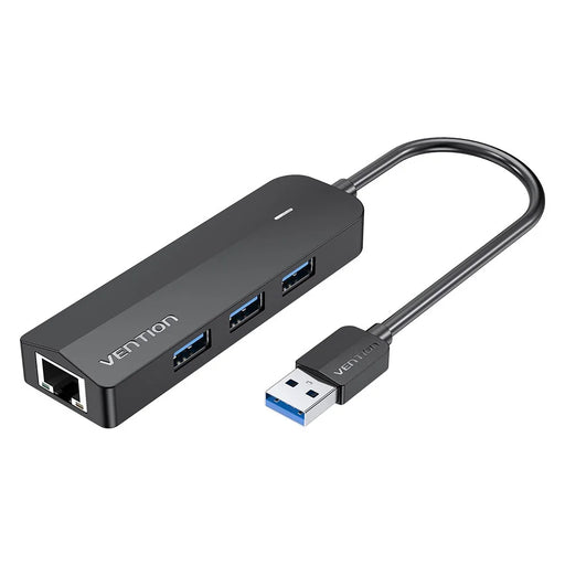 VENTION CHNBB 5 in 1 USB Hub USB 3.0 x 3 + Gigabit Ethernet Docking Station with Micro USB Power Port - 1