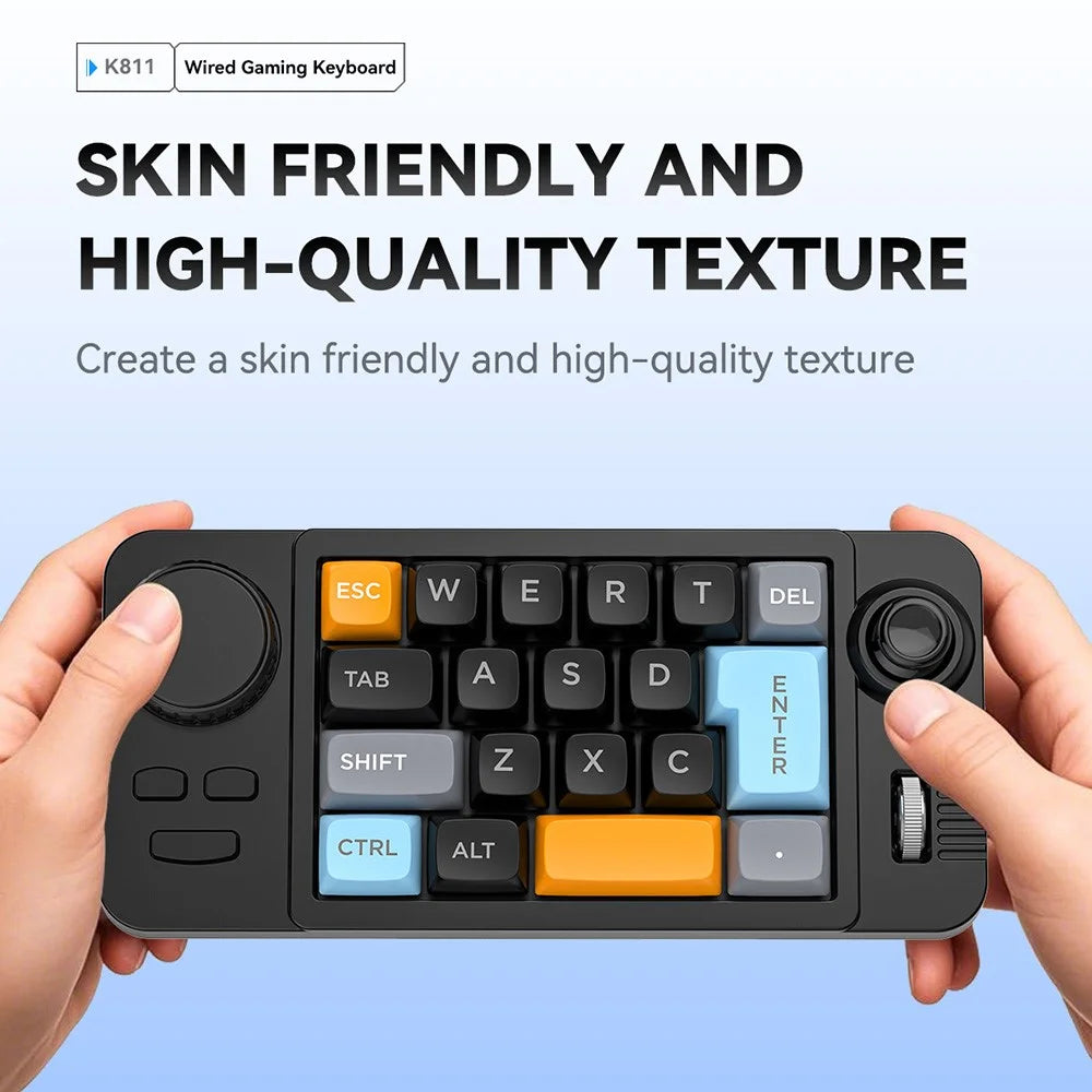 K811 19 Keys Wired Gaming Keyboard Macro Programmable Mechanical Keyboard with RGB Backlit - Black - 5