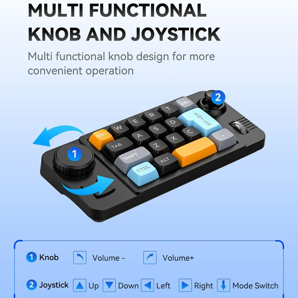 K811 19 Keys Wired Gaming Keyboard Macro Programmable Mechanical Keyboard with RGB Backlit - Black - 6
