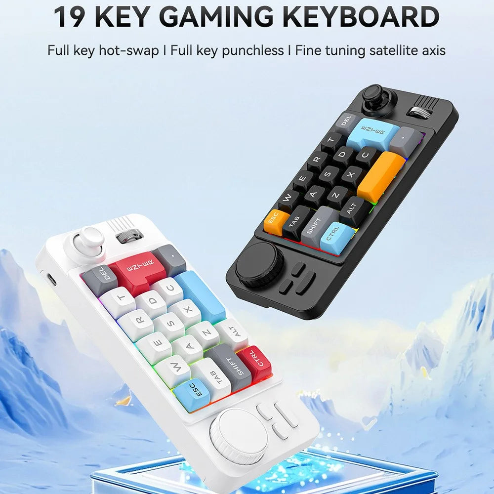K811 19 Keys Wired Gaming Keyboard Macro Programmable Mechanical Keyboard with RGB Backlit - Black - 7