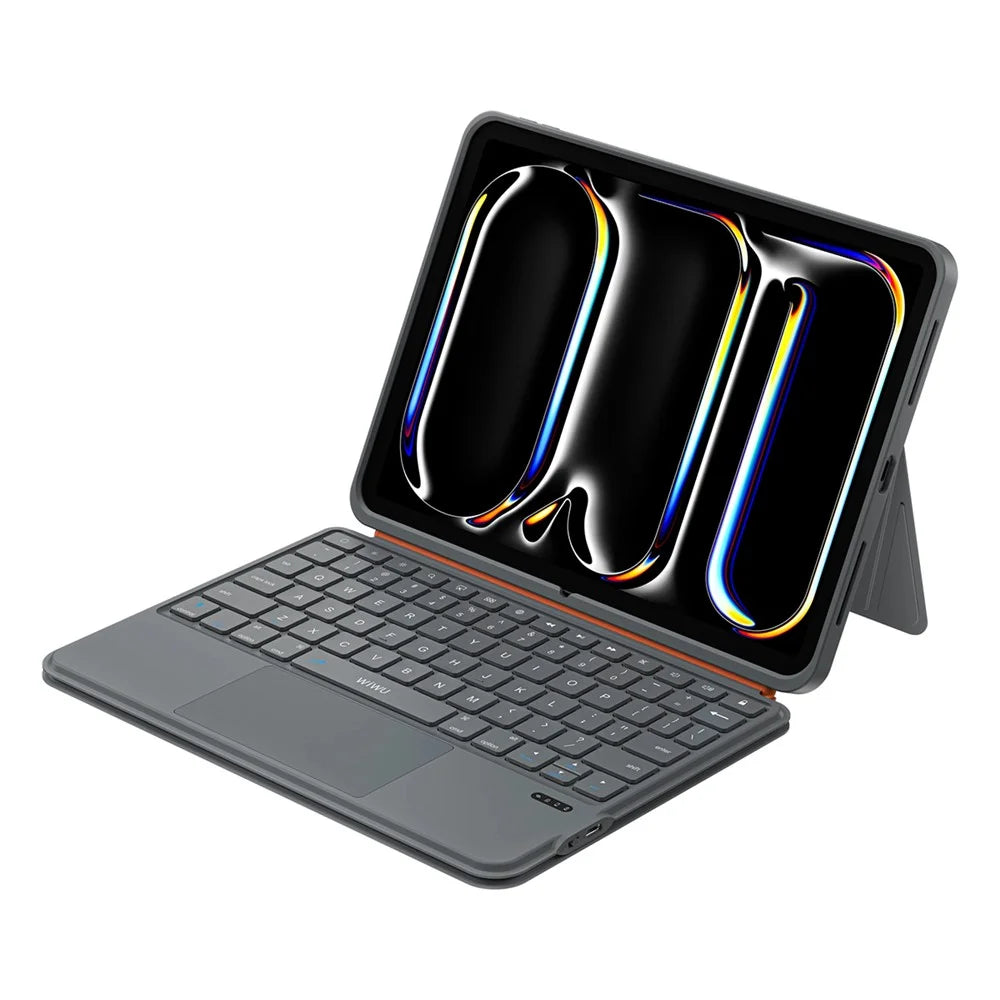 WIWU MK-005 For iPad Pro 11 (2024) 3 in 1 Magnetic Bluetooth-compatible Keyboard Full Coverage Leather Case - 3