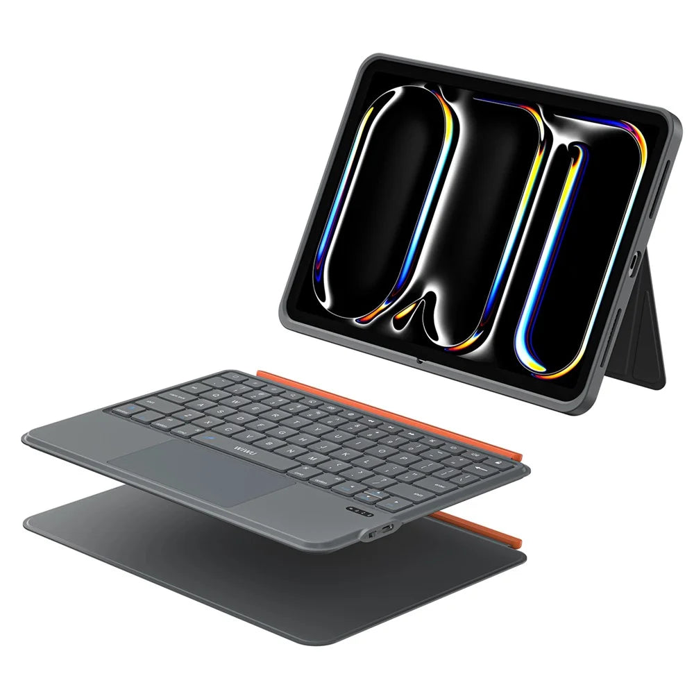 WIWU MK-005 For iPad Pro 11 (2024) 3 in 1 Magnetic Bluetooth-compatible Keyboard Full Coverage Leather Case - 7