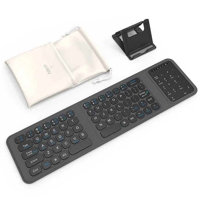 WIWU FMK-05 Foldable Wireless Keyboard for Laptop  /  Tablet  /  Smartphone Bluetooth-compatible Keyboard - 1