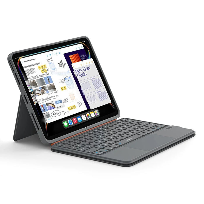 WIWU MK-005 For iPad Air 13 (2024) 3 in 1 Magnetic Bluetooth-compatible Keyboard Full Coverage Leather Case - 6