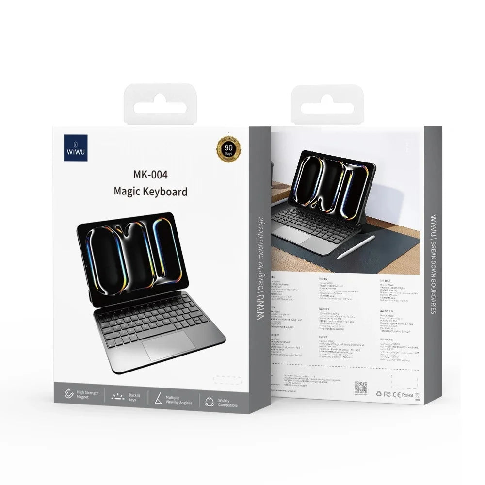 WIWU MK-004 For iPad Pro 13 (2025) / (2024) Magnetic Wireless Bluetooth-compatible Keyboard Leather Case Magic Keyboard - 6