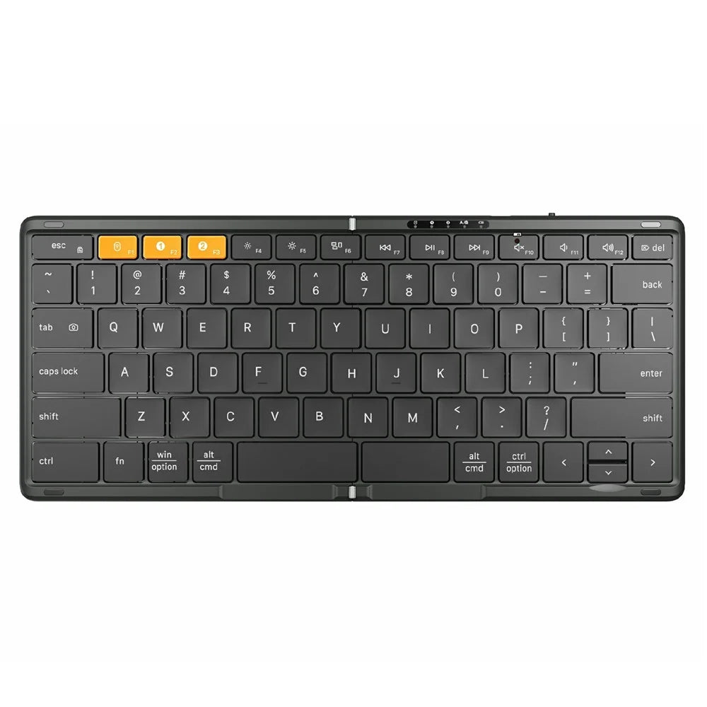 DF010 Foldable Bluetooth-Compatible Keyboard 79 Keys Ultra Slim Keyboard for Windows / Android / iOS - 3