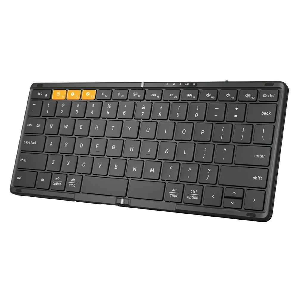 DF010 Foldable Bluetooth-Compatible Keyboard 79 Keys Ultra Slim Keyboard for Windows / Android / iOS - 4