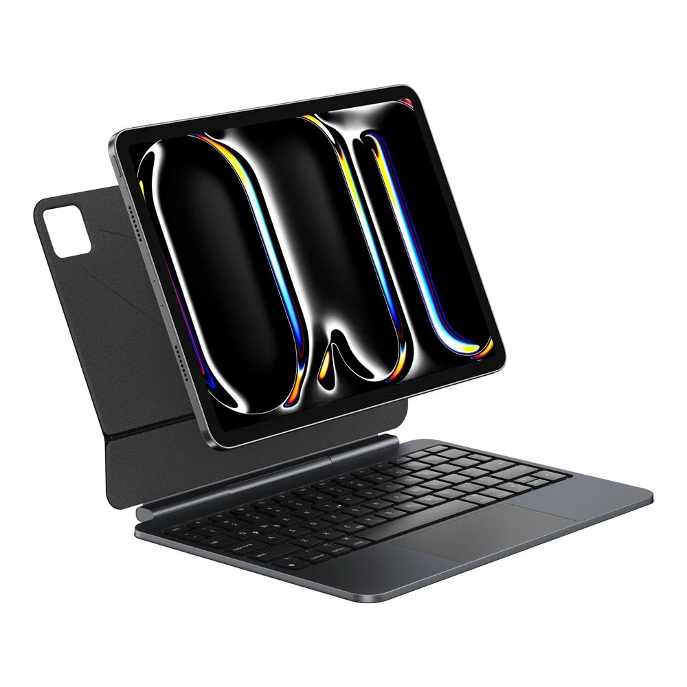 WIWU MK-004 For iPad Air 11 (2026) / (2025) / (2024) Bluetooth-Compatible Keyboard Magnetic Leather Tablet Protective Case - 1