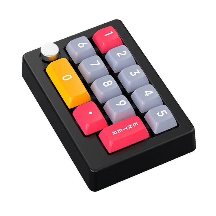 MKESPN K808 Mini Mechanical Keyboard 13 Keys Hot-Swappable RGB Backlit Programmable Keypad - Black - 1